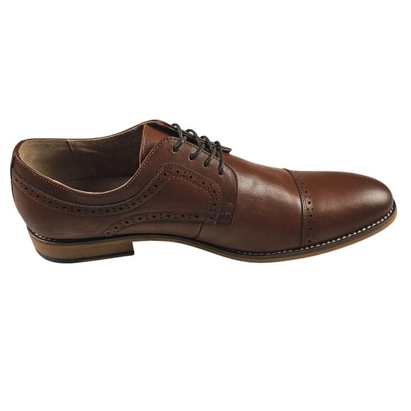 Stacy Adams Shoes Size 13M Dickinson Cap Toe Oxford Cognac Brown Leather NWOB main image 4
